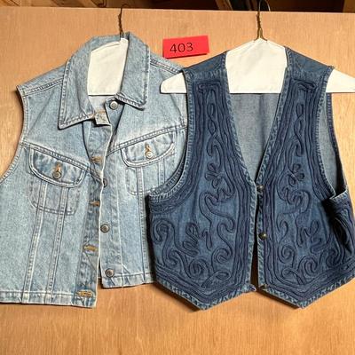 Denim women's vests