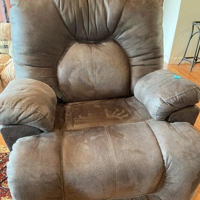 Faux Leather Recliner with Heat and Massage Options