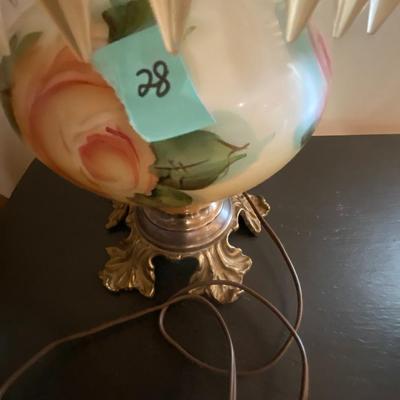 Vintage Victorian Luster Lamp