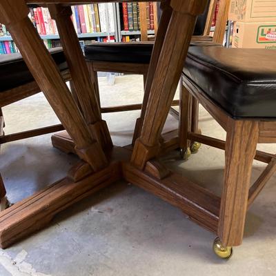 B53- A Brandt Ranch Oak Brunch Table & chairs