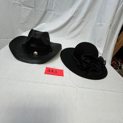 Ladie's Black hats.
