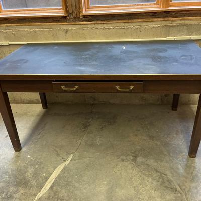 B54- Vintage steel desk w/Chalkboard top