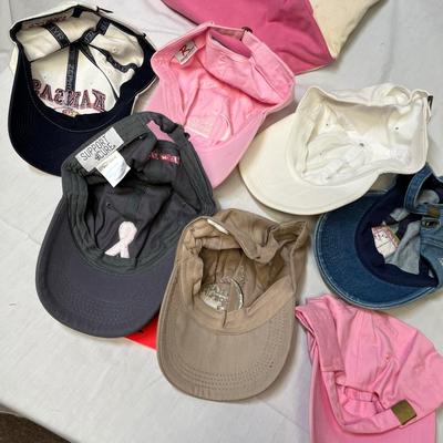 Lot of cancer surviver hats