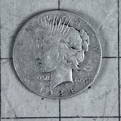 1934 S Peace Dollar 