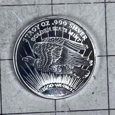 Golden State Mint 1 Troy Ounce .999 Silver STANDING LIBERTY Coin