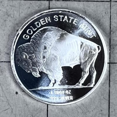 Golden State Mint 1 Troy Ounce .999 Silver Buffalo Head Coin