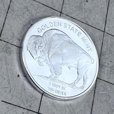 Golden State Mint 1 Troy Ounce .999 Silver Buffalo Head Coin