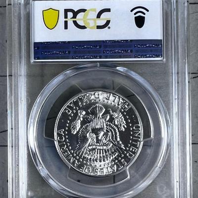 1964 Fifty Cent Piece 90% Silver PCGS AU58 Grading