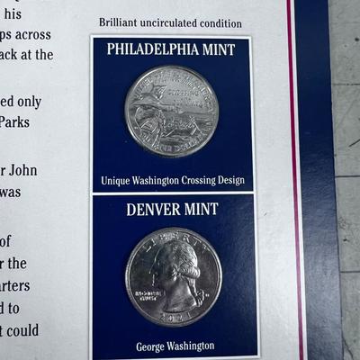 General George Washington Crossing the Delaware Quarter 