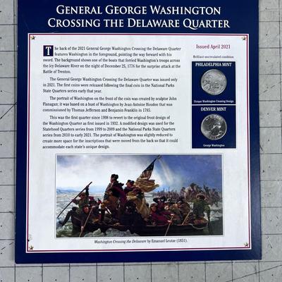 General George Washington Crossing the Delaware Quarter 