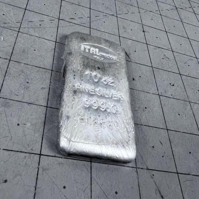 ITALPREZIOSI 10-ounce Fine Silver .999 Loaf BAR