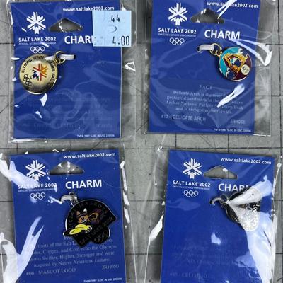 OLYMPIC Memorabilia from 2002 Olympics Lot of 4 Charms 