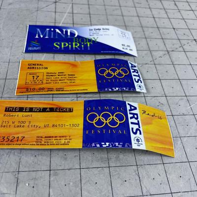 REAL Ticket Stubs from the Olympics 2002 