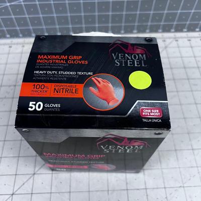 Denim Steel Orange Nitrile GLOVES 