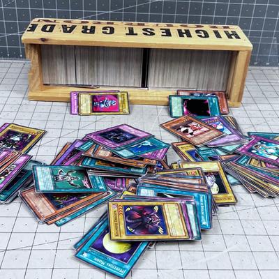 Large Collection of Yu-Gi-Oh CARDS    Early ones, a wooden crate! 