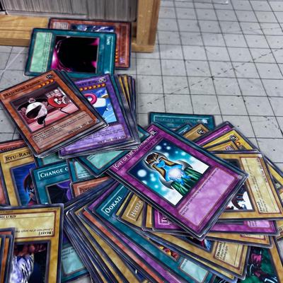 Large Collection of Yu-Gi-Oh CARDS    Early ones, a wooden crate! 
