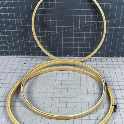 Embroidery Hoops (3) 12" to 15" 