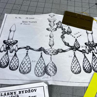 LARGE Antique CRYSTAL Chandelier 
