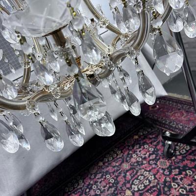 LARGE Antique CRYSTAL Chandelier 