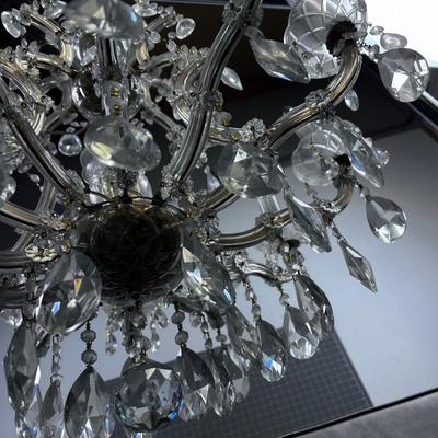 LARGE Antique CRYSTAL Chandelier 
