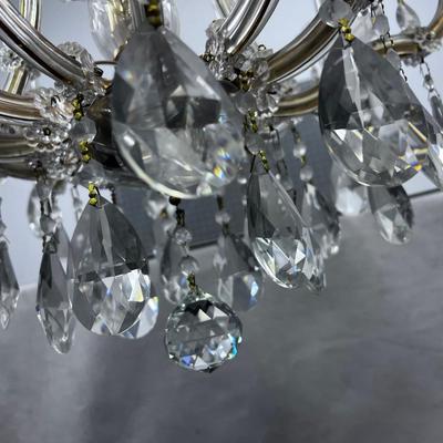 LARGE Antique CRYSTAL Chandelier 