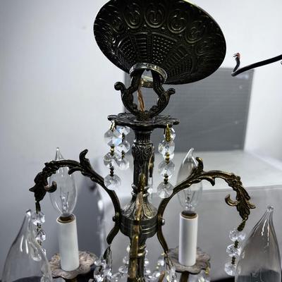 Smaller with Colored Antique CRYSTAL Chandelier 