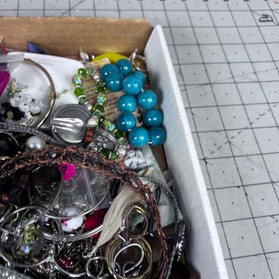 1- Gallon of Costume Jewelry; Great for Upcycle, Craft, Flip of WEAR! 