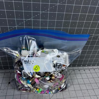 1- Gallon of Costume Jewelry; Great for Upcycle, Craft, Flip of WEAR! 