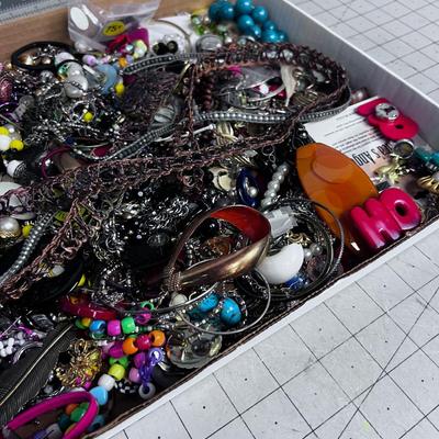 1- Gallon of Costume Jewelry; Great for Upcycle, Craft, Flip of WEAR! 