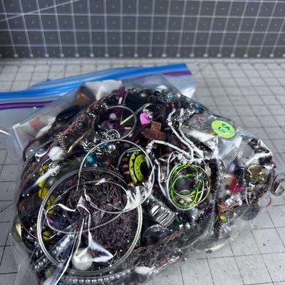 1- Gallon of Costume Jewelry; Great for Upcycle, Craft, Flip of WEAR! 