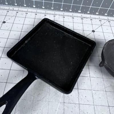 Iron Ladle and a Square Pan Small