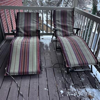 Pair Chase Lounges Outdoor Patio