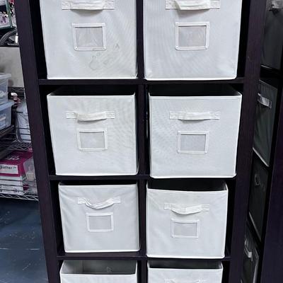 Cubby Shelving with Cloth Bins