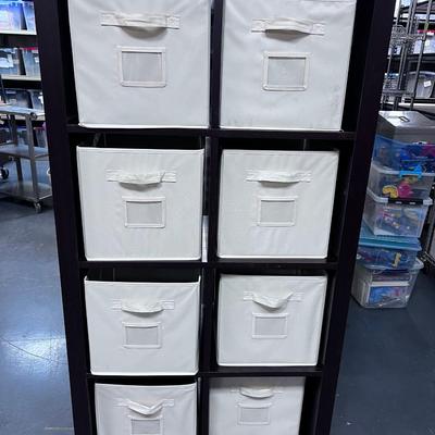 Cubby Shelving with Cloth Bins