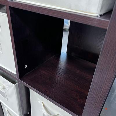 Cubby Shelving with Cloth Bins