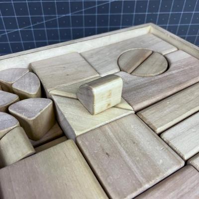 Block Set in a WOOD Crate! 