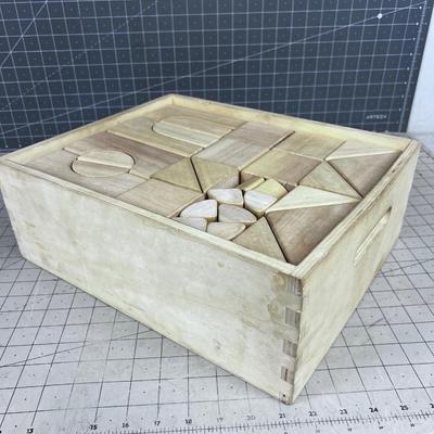 Block Set in a WOOD Crate! 