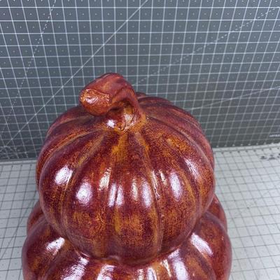 Awesome Terracotta Jack-O-Lantern Double Stack