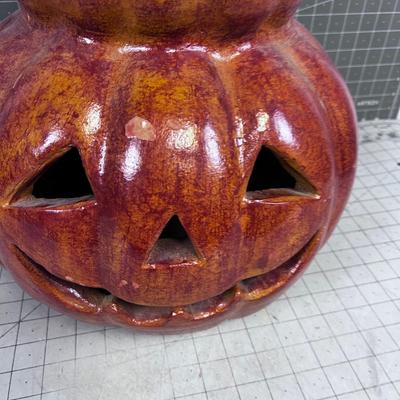 Awesome Terracotta Jack-O-Lantern Double Stack