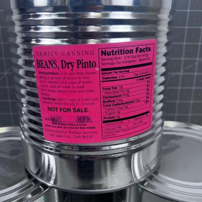 (6) No. 10 Can FOOD STORAGE Oats, Bean, Spaghetti 