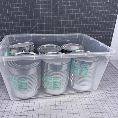 (6) No. 10 Can FOOD STORAGE Oats, Bean, Spaghetti 