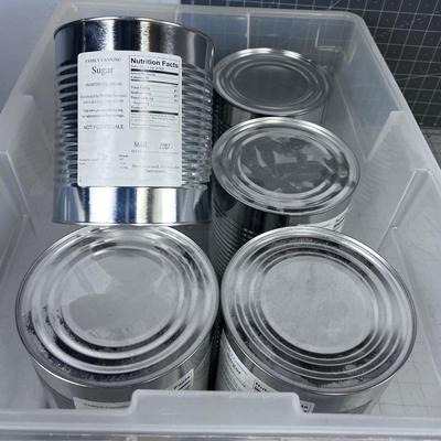 (6) No. 10 Can FOOD STORAGE: SUGAR! 2007 Packaging 