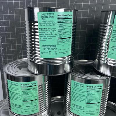 (9) No. 10 Cans of ROLLED OATS! 