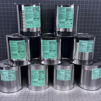 (9) No. 10 Cans of ROLLED OATS! 