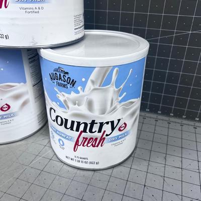 (3) AUGASON FARMS Non-Fat Dry Milk good until 2040