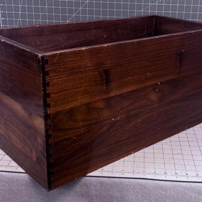 Dove Tailed Walnut Wood Crate