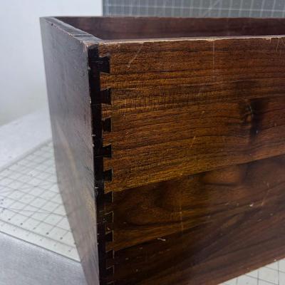 Dove Tailed Walnut Wood Crate