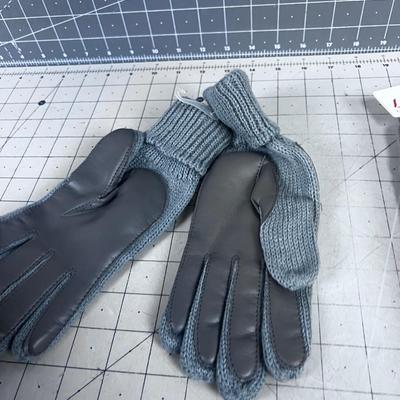Ladies Gloves KNIT and Leather