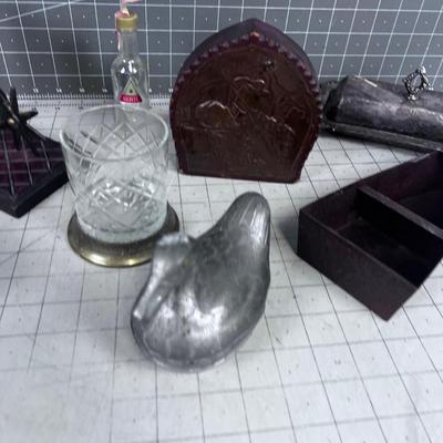Single Items: Book Ends, Coasters, Butter Dish Etc. 