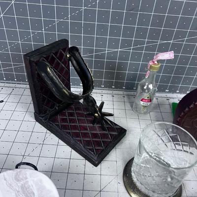 Single Items: Book Ends, Coasters, Butter Dish Etc. 